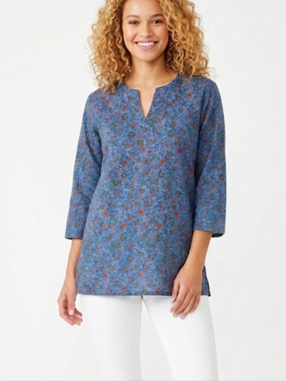 Roller Rabbit Tunic Top Floral Cotton XS